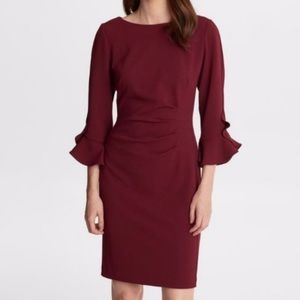 NWT Karl Lagerfeld Rouched Tulip Sleeve Dress